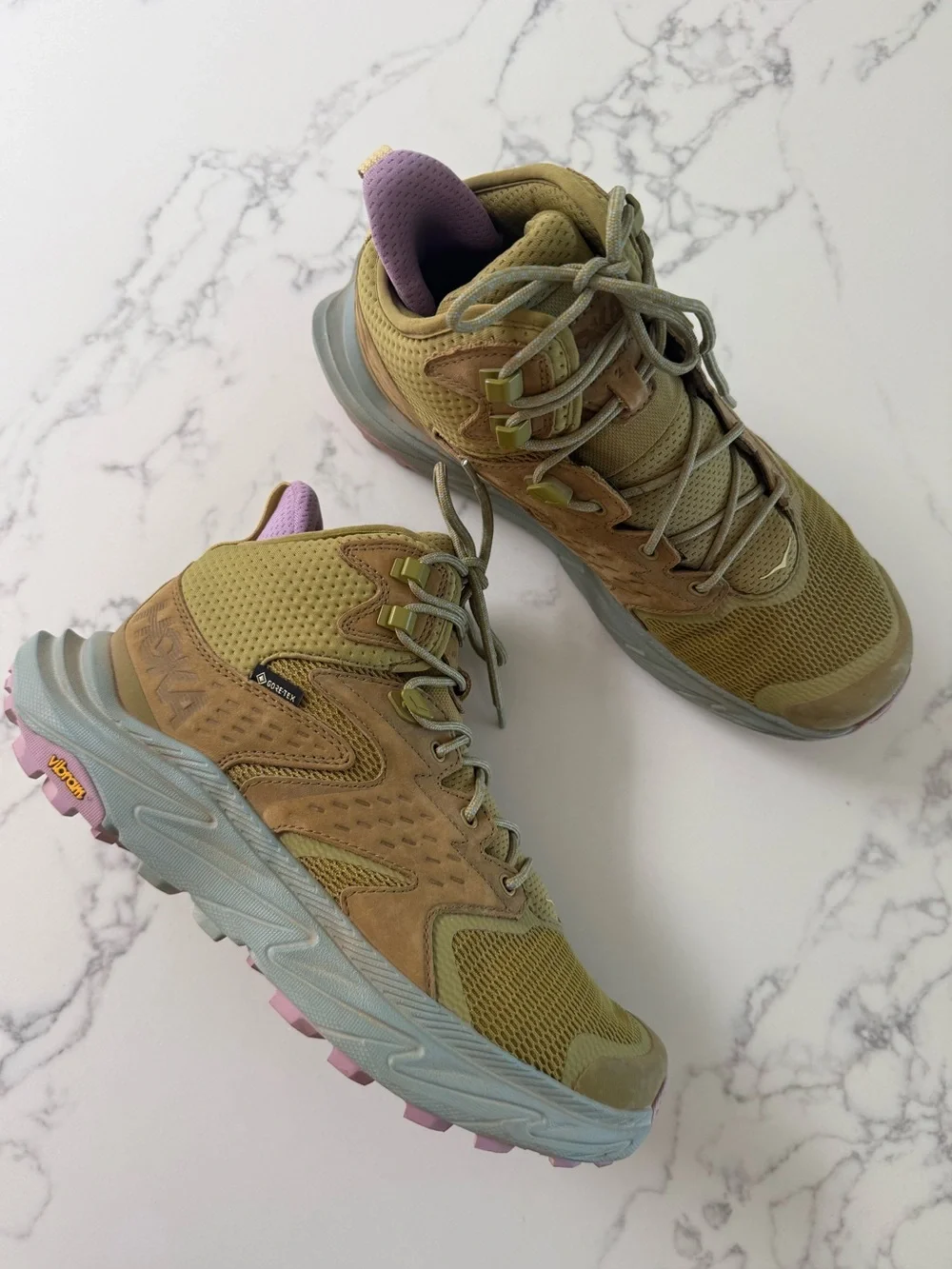 HOKA Anacapa 2 Mid GTX Hiking Boots - Green Moss / Agave - Women's Size 9.5B